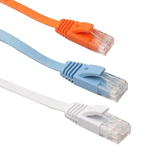 CAT6 Flat Ethernet Cable RJ45 Lan Cable Networking Ethernet Patch Cord para Computador Router Laptop 0.5M/1M/2M/3M/5M/8M Comprimento