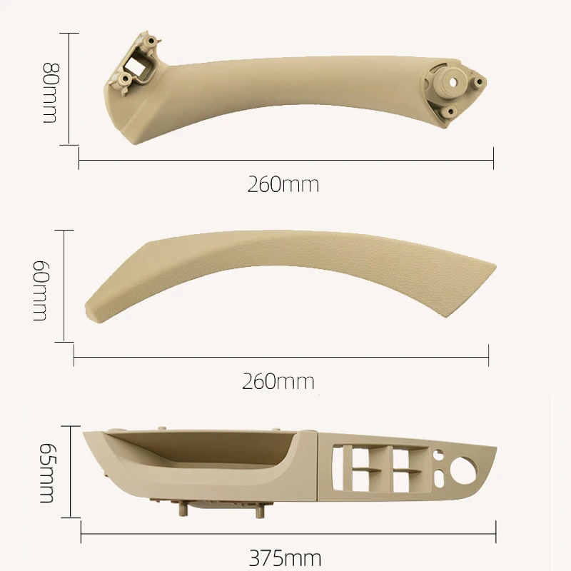 Car Interior Inner Door Handle Panel Trim Cover For BMW E90 E91 3 Series 318 320 325 328 2005-2012 Auto Accessories Black Beige