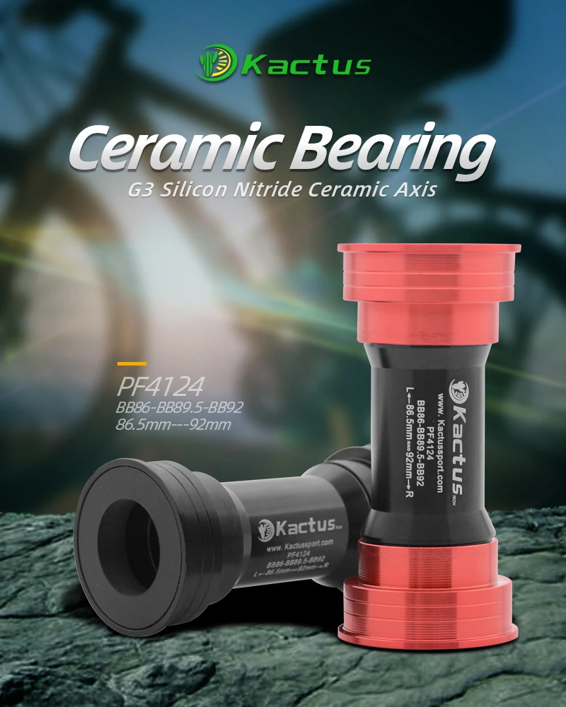 KACTUS Tretlager PF4124 BB86 BB92 Passend für Shimano/SRAM GXP Pressfit 41 Breite 86,5-92 Keramiklager 24mm Kurbel Fahrradteile – Detail 2