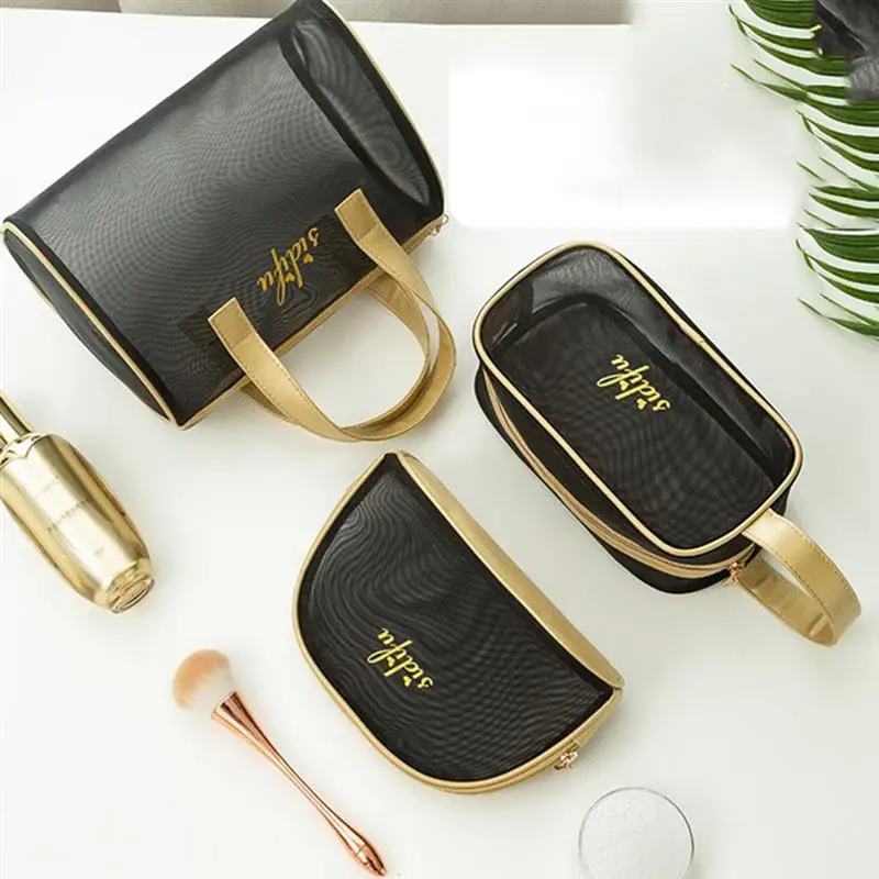 Women Transparent Cosmetic Bag Travel Large CapacityMakeup Case Zipper Make Up Organizer Storage Pouch Toiletry Beauty Wash Bag