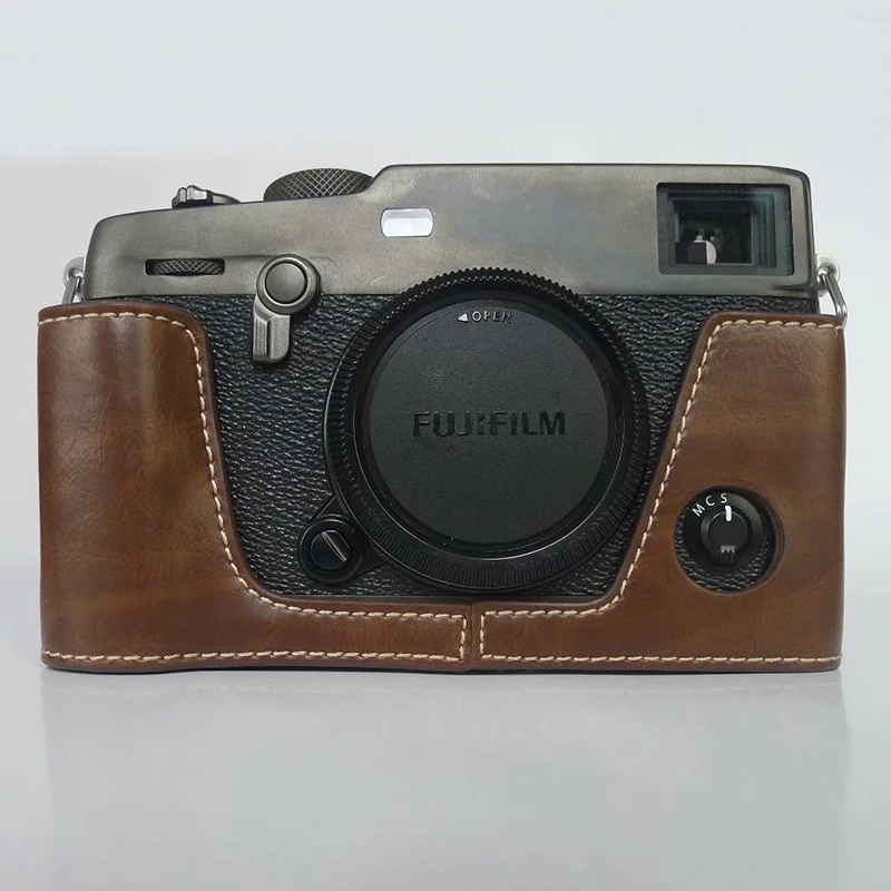 PU Leather Case camera bag for Fuji X-PRO 3 fujifilm XPRO3 protective shell bottom cover with Battery Opening