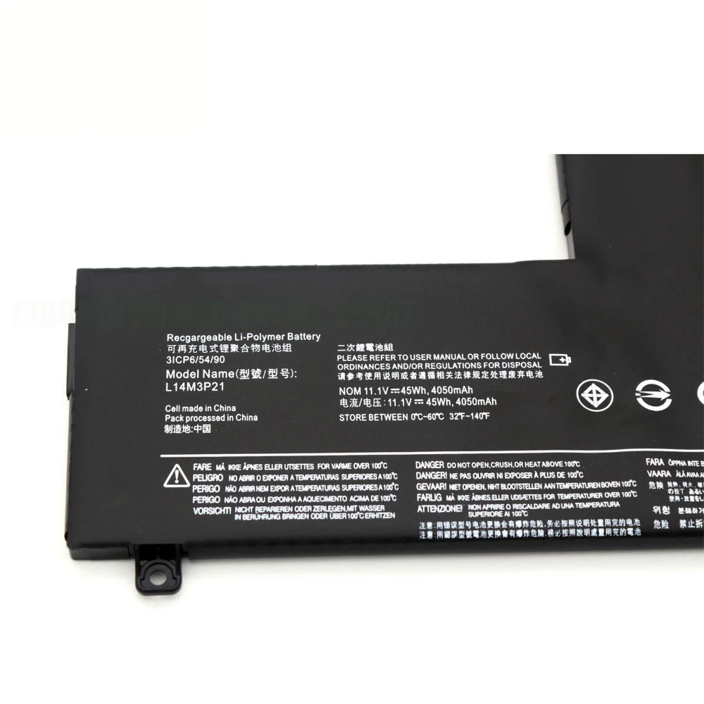 CP Laptop Battery L14M3P21 11.1V 45Wh For Flex 3 1470 1570 Flex 4 1470 Yoga 500 500-15 ISK Edge 2-1580 Series Notebook L14L3P21