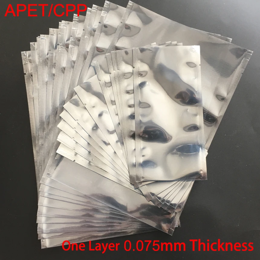 

40*45cm 40x45cm 40*50cm 40x50cm Waterproof Disk Aluminum Foil APET CPP Open Top Translucent ESD Anti Static Pouch Storage Bag