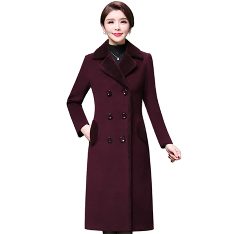 

Real shot spot coat female Korean version 2020 new coat in the long section thick coat female autumn and winter models