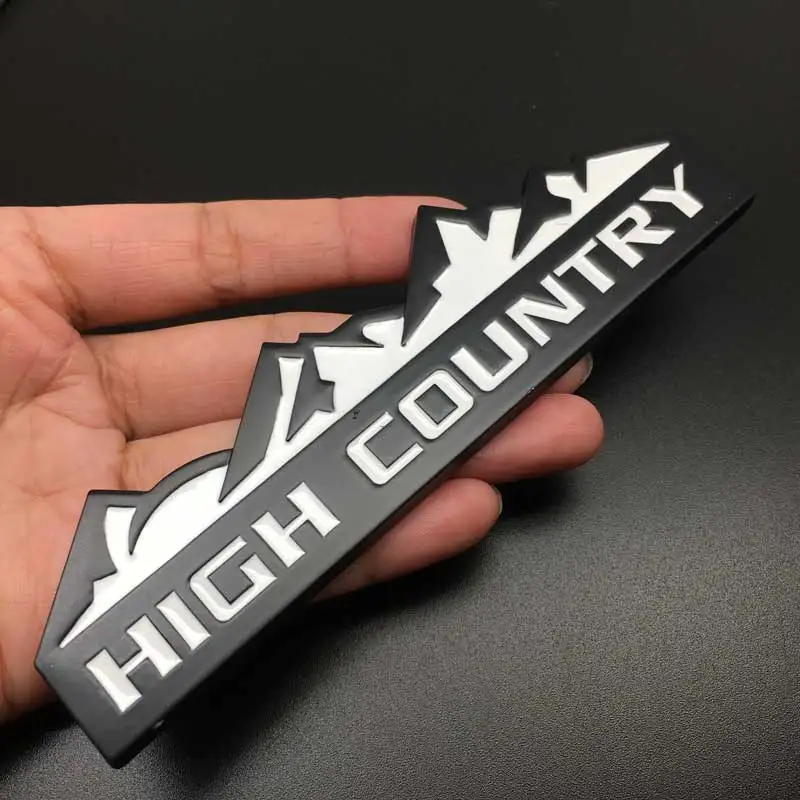 Car Styling 3D Metal HIGH COUNTRY Logo Decal sticker for Jeep Chevy Chevrolet Silverado Car Trunk Emblem body accessories