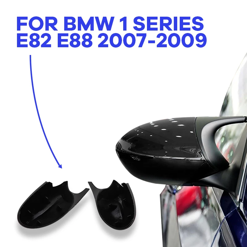 

2pcs side High quality Glossy Black Replacement M style Rearview Mirror cover Caps For BMW 1 series E82 E88 2007-2009