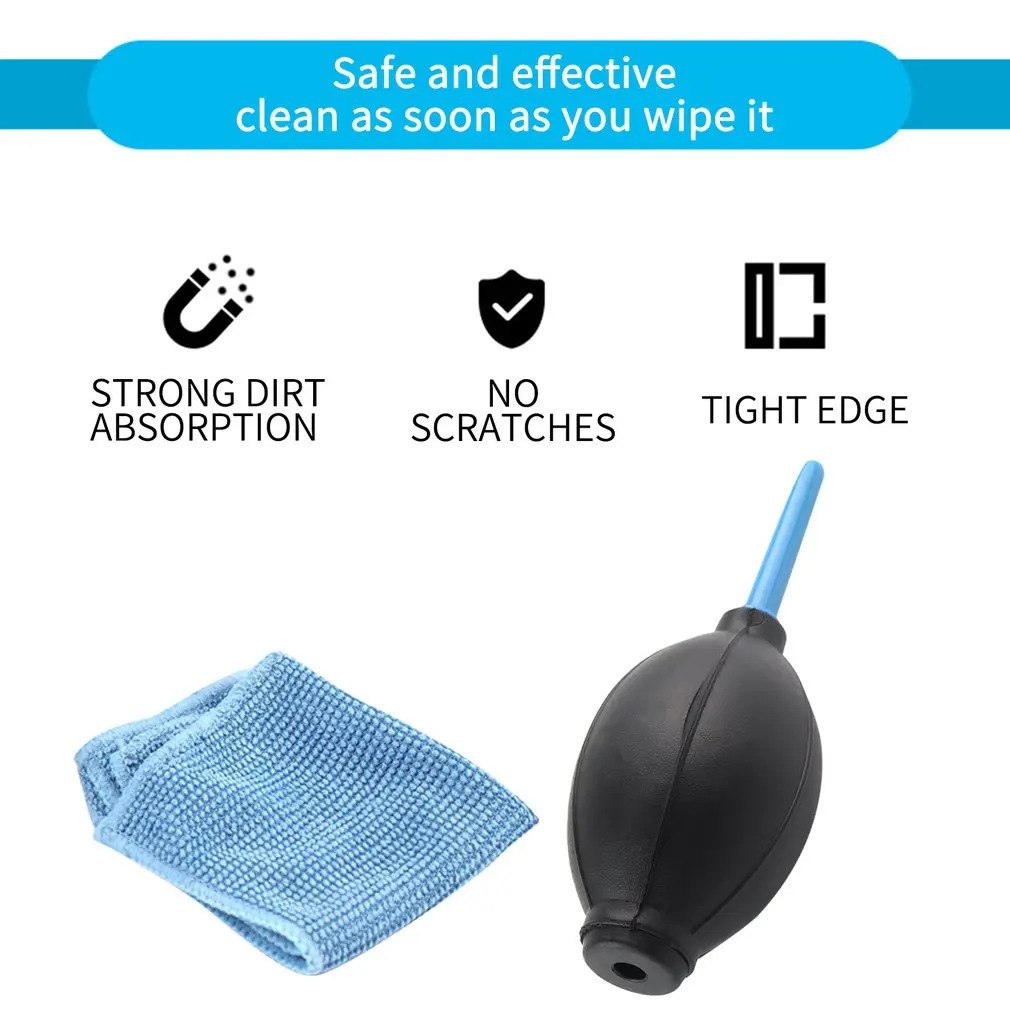 1 Set Cloth Brush and Air Blower In Digital Camera Cleaning kit Dust Photography Professional Cleaner Air Blower