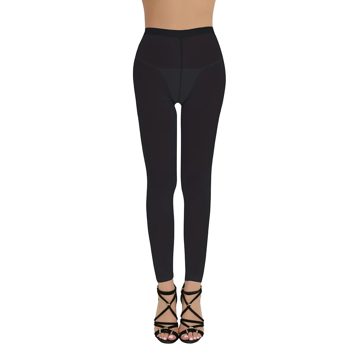 Women Lingerie See-through Sheer Mesh Slim Cut Pants Leggings Trousers Women's Clothing Nightwear Sexy Leggings for Dancing