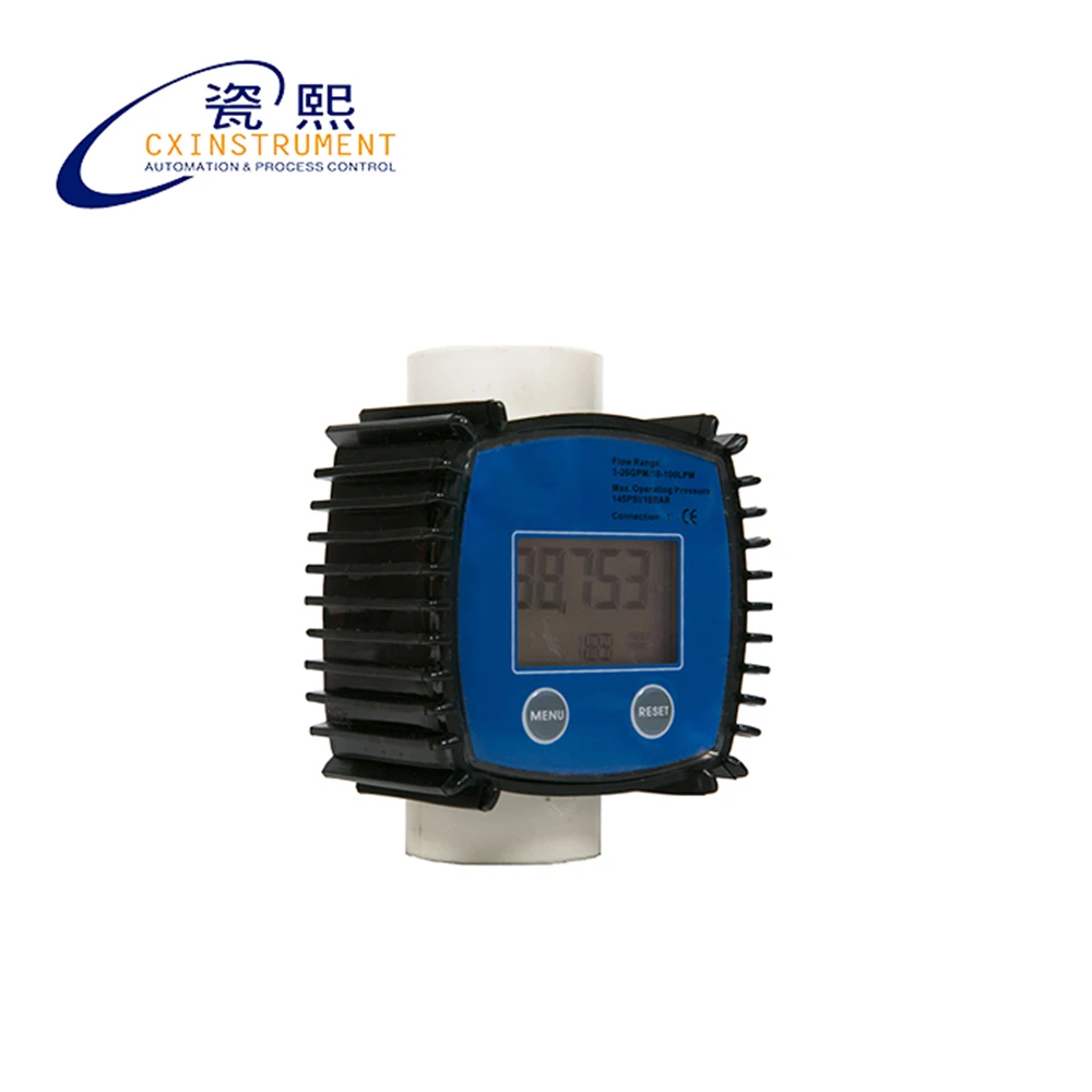 The Diesel flow meter 12~120 M/min G1 inch male thread connection Digital Turbine flow meter