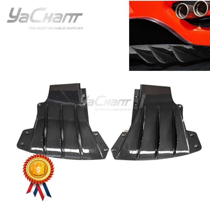 Car-Styling Dry Carbon Fiber Plain Weave Rear Diffuser Fit For 1999-2005 F360 Modena Spider Rear Bumper Underboard