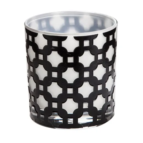 Arte Home İroni Patterned Black Candle holder