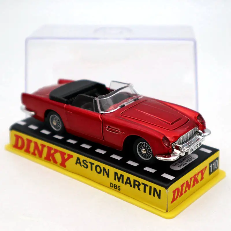 Atlas-Dinky toys 1/43 para Aston Martin, modelos rojos fundidos a presión, colección de regalos de coche, 110