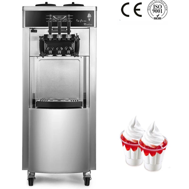 High quality vertical 2+1 mixed flavor soft ice cream manufacturer South Africa/Italy ice cream machine