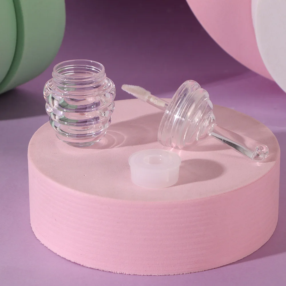 5.5ML Clear Amber Plastic Lip Gloss Tube Honey DIY Lip Gloss Containers Bottle Empty Cosmetic Container Tool