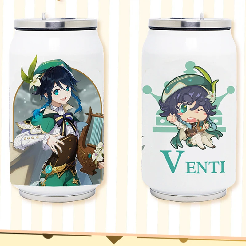 Genshin Auswirkungen Childe Zhongli Paimon Keli Cosplay Thermos Flaschen Tassen Zubehör Für Jungen Mädchen Sammlungen Geschenke Anime Kawaii