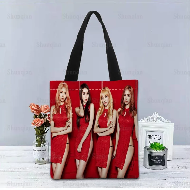 

Brave Girls Handbag Foldable Shopping Bag Reusable Eco Large Unisex Canvas Fabric Shoulder Bag Tote Grocery Cloth Pouch 0512