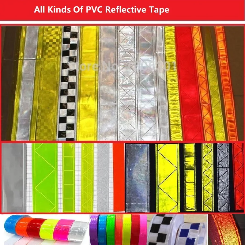 5CM PVC Reflective Fluorescent Yellow Safety Warning Tape Garment Accessories Marked Protective Traffic Vest Strip