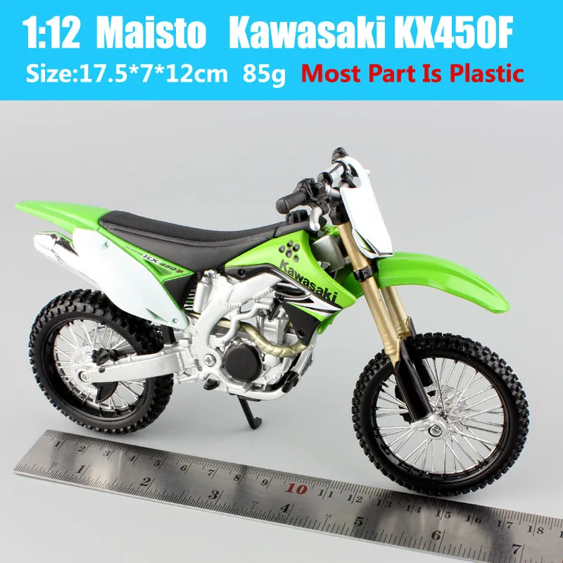 1/12 Scale Maisto Assemble Line DIY Kawasaki KX450F Dirt Motocross Bike Off Road Racing Motorcycle Toys Diecast Model Replicas