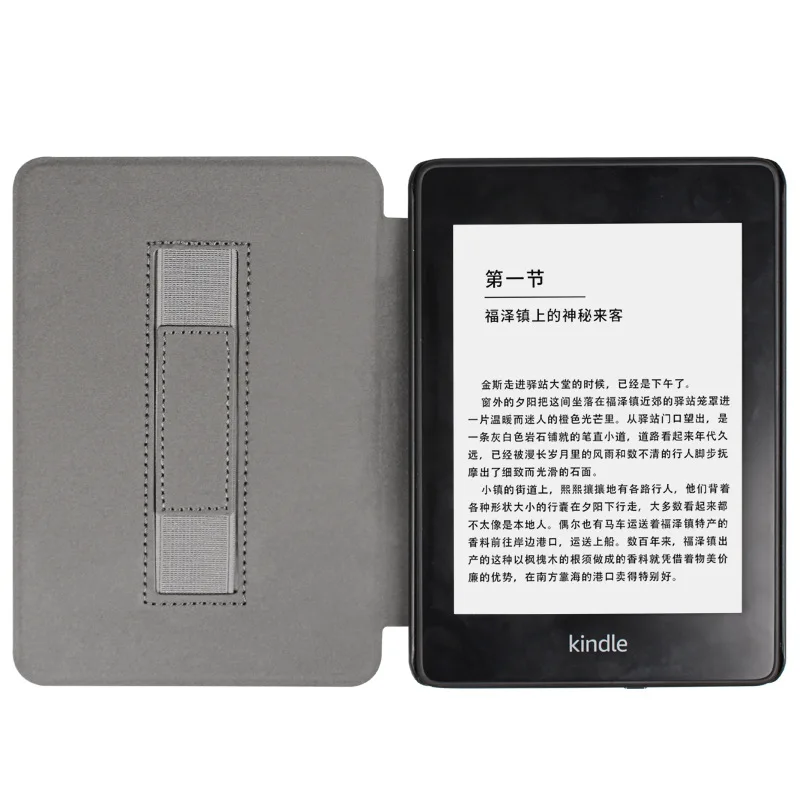 For New Kindle 11th Smart Case with Hand Strap Leather Cover for Paperwhite 10/7/6/5th Magnetic Protective Slimshell
