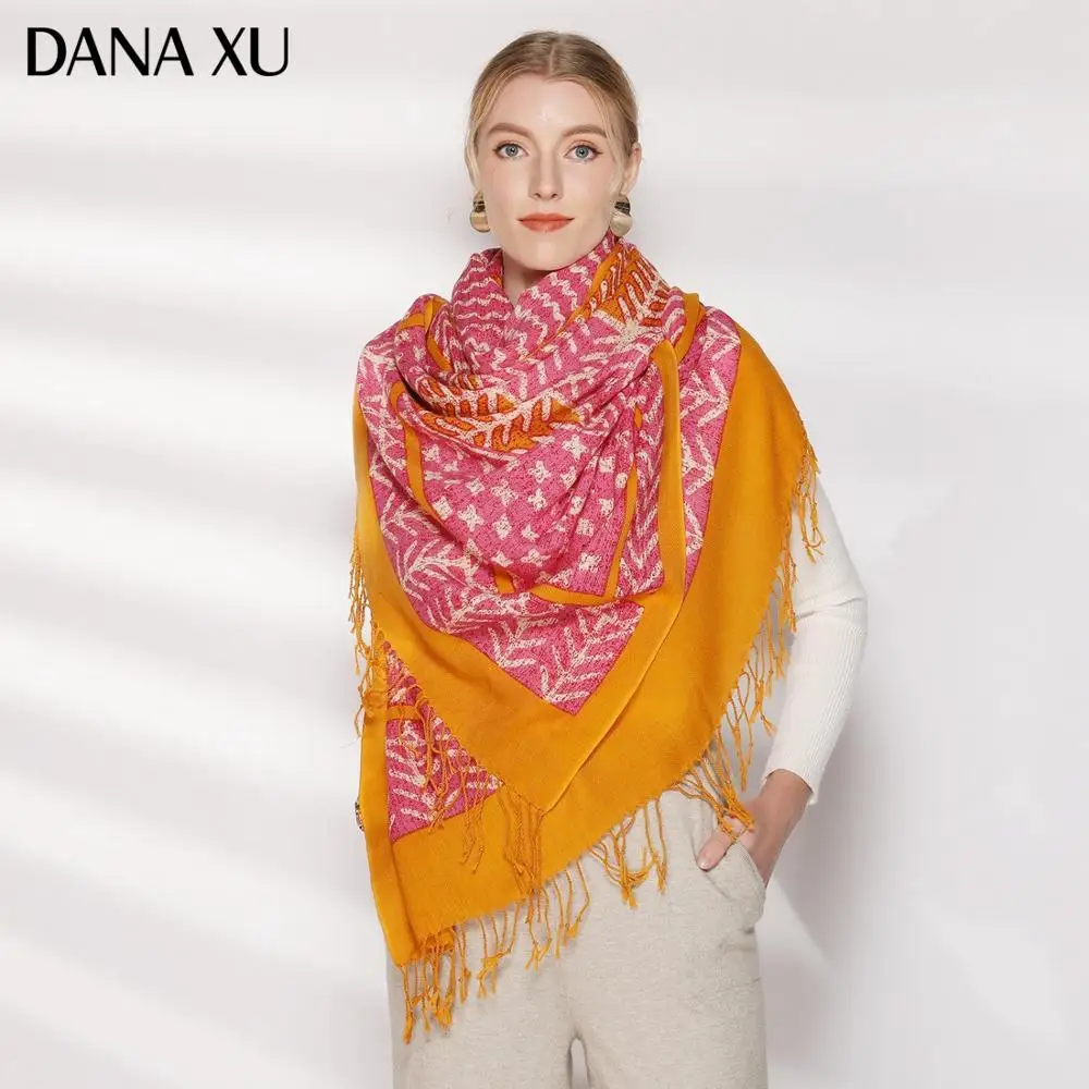 Fashion Winter Scarf For Women Cashmere Warm Plaid Pashmina Scarf Luxury Brand Blanket Wraps Female Scarves And Shawls 2020