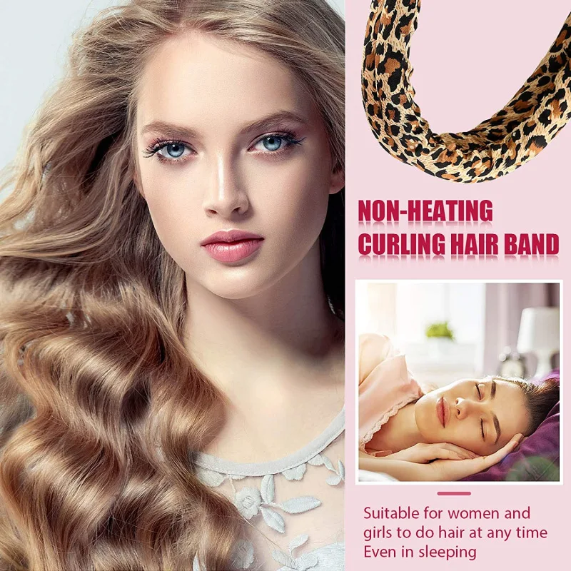 Heatless Hair Curling Ribbon Women Foam Sleep Curling Rod Headband Silk Curls Hair Curler No Heat Waves Hair Curlers Rollers