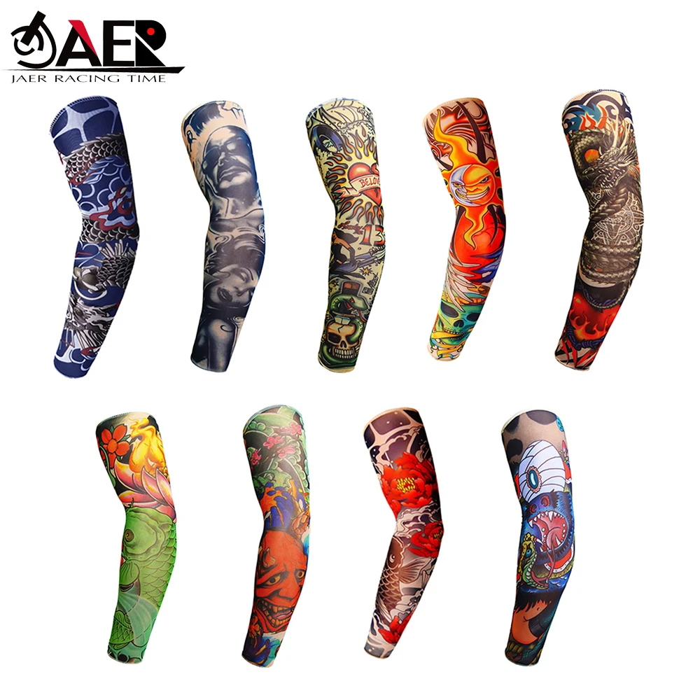 Motorcycle OffRoad Arm Sleeve UV Sunscreen Breathable Arm Warmers Cycling Fitness Arm Sleeve Quick Dry Sports Elbow Pad