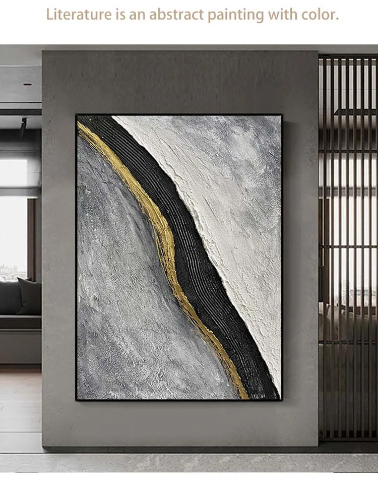 New Abstract Art Decorative Mural Canvas 100% Handmade Customizable Oil Painting Living Room Hotel Restaurant Hanging Picture 4