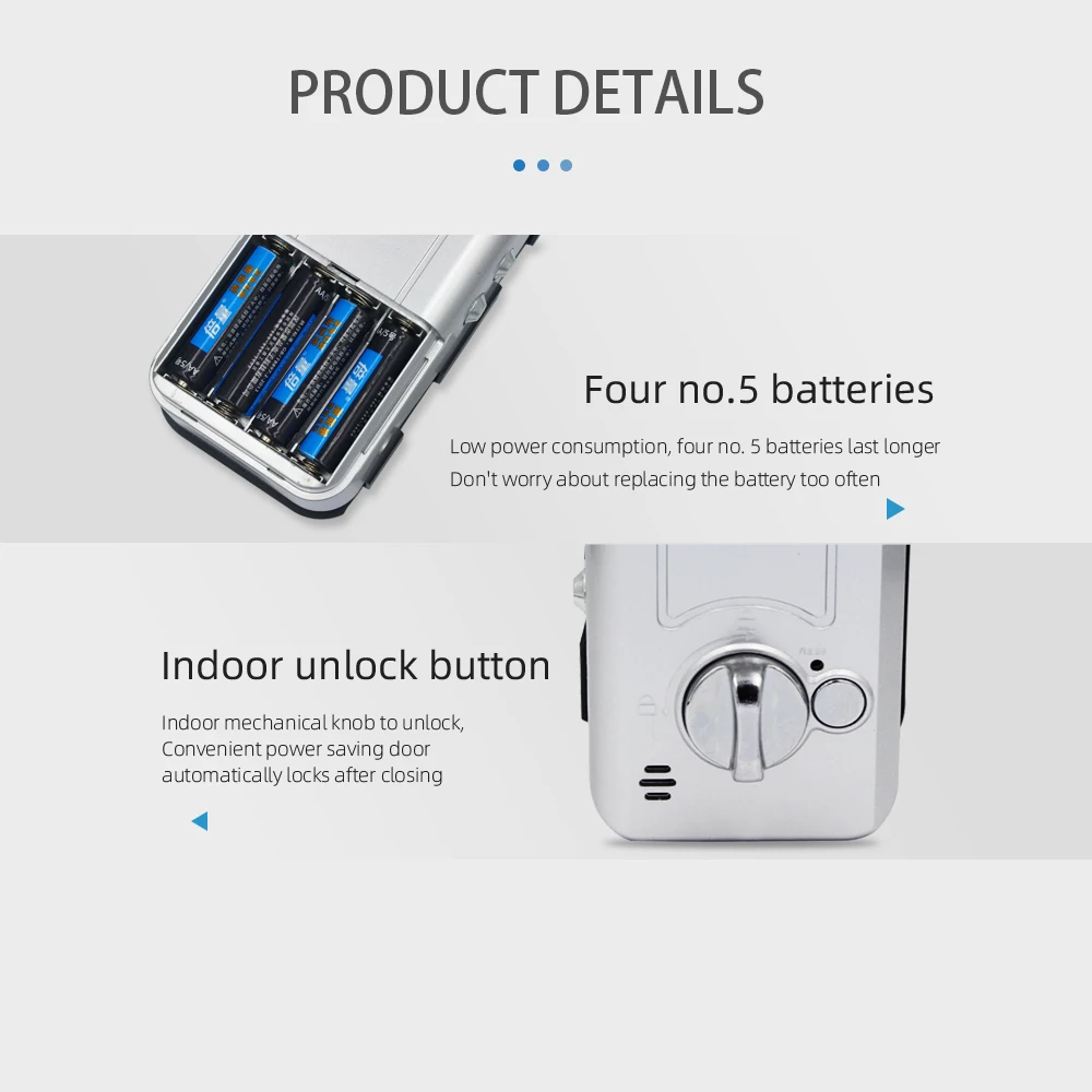 Smart Door Lock Fingerprint Lock Electronic Digital Opener Electric RFID Security Double Door Password Lock Office