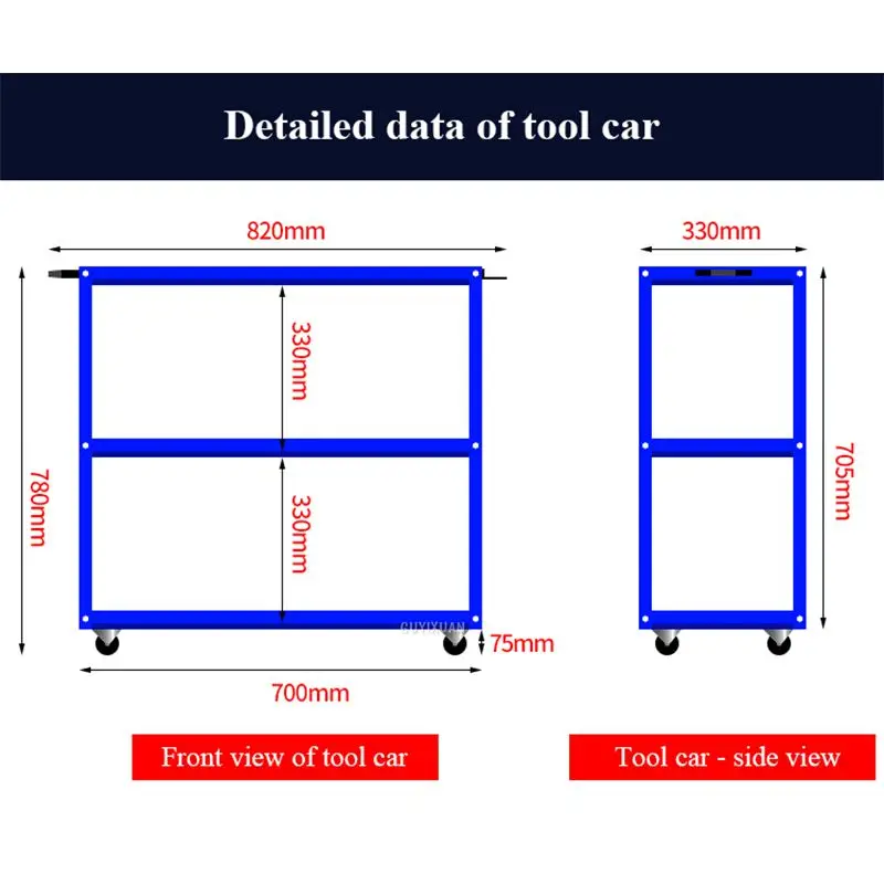 Tool cart multifunctional shelf layer hand push tool cart maintenance storage rack mobile cabinet auto repair turnover cart