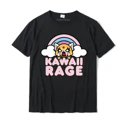 Aggretsuko Kawaii Rage Short Sleeve T-Shirt Cotton Men's T Shirt Printed Tops Tees Cheap Normal Plus Size