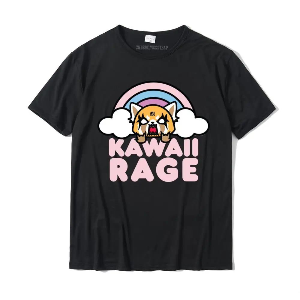 Aggretsuko Kawaii Rage Short Sleeve T-Shirt Cotton Men's T Shirt Printed Tops Tees Cheap Normal Plus Size