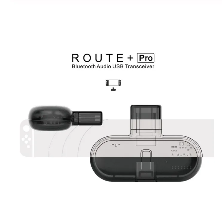 Gulikit-Adaptador de Audio con Bluetooth Route + Pro, transceptor inalámbrico, adaptador USB C para Nintendo Switch, PC, compatible con Chat de voz en el juego