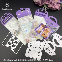 Alinacutle Metal Cutting Die Cut 3pc Heart Butterfly Bag Topper Set Scrapbooking Paper Craft Handmade Album Card Punch Art Knife