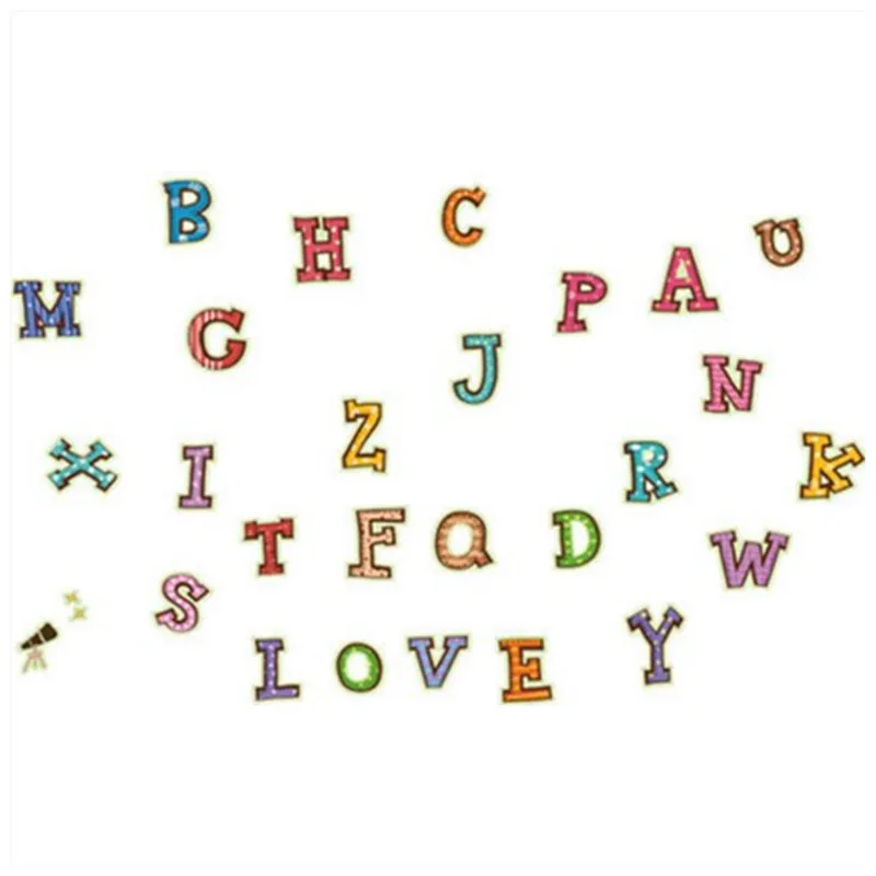 Luminous English Letters Stickers Glow in the Dark Room for Home Kids Bedroom Door Wall Decoration, DIY Cartoon Puzzle Wallpaper