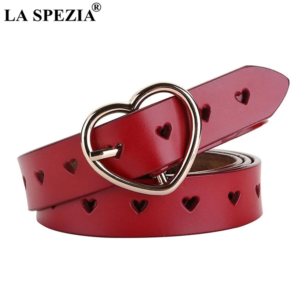 Women Belt Real Leather Camel Heart Pin Buckle Belt Ladies Fashion Genuine Leather Cowhide Female Brand Designer Belts