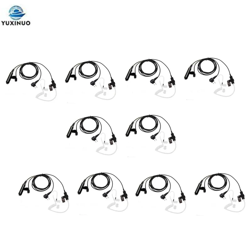 Lot 10PCS 3 Wire Pro Covert Acoustic Air Tube PTT Mic Earpiece Headset For Motorola Radio 2 pin CLS1110 CLS1410 CLS1413 CLS1450