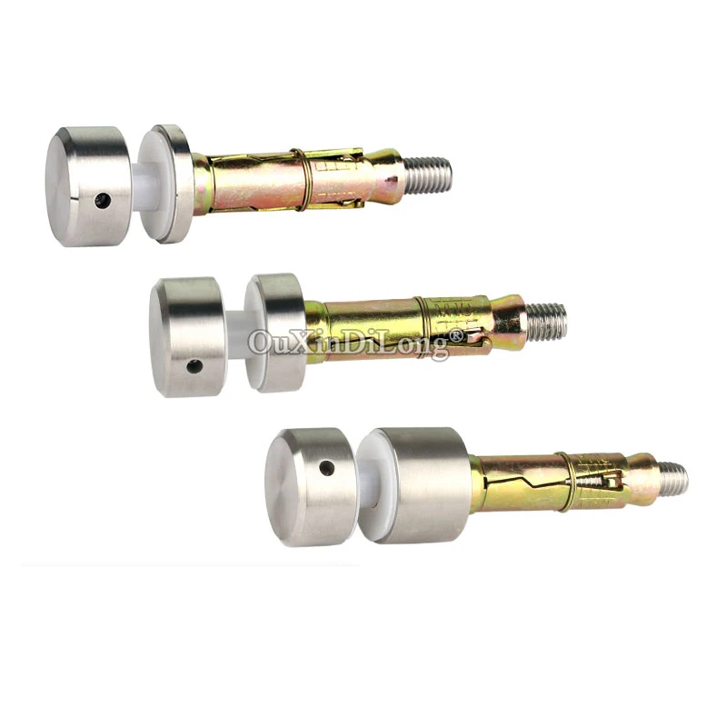 

20X Solid 304 Stainless Steel Glass Nails Side Hanging Glass Nails Glass Staircase Handrail Screw Standoff Pin Bolt Anchor GF791