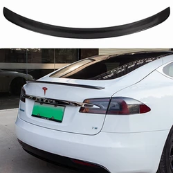 Carbon Fiber / FRP Black Rear Trunk Spoiler Wings Boot Lip for Tesla Model S Sedan All Model Sedan 4-Door 2012 - 2017