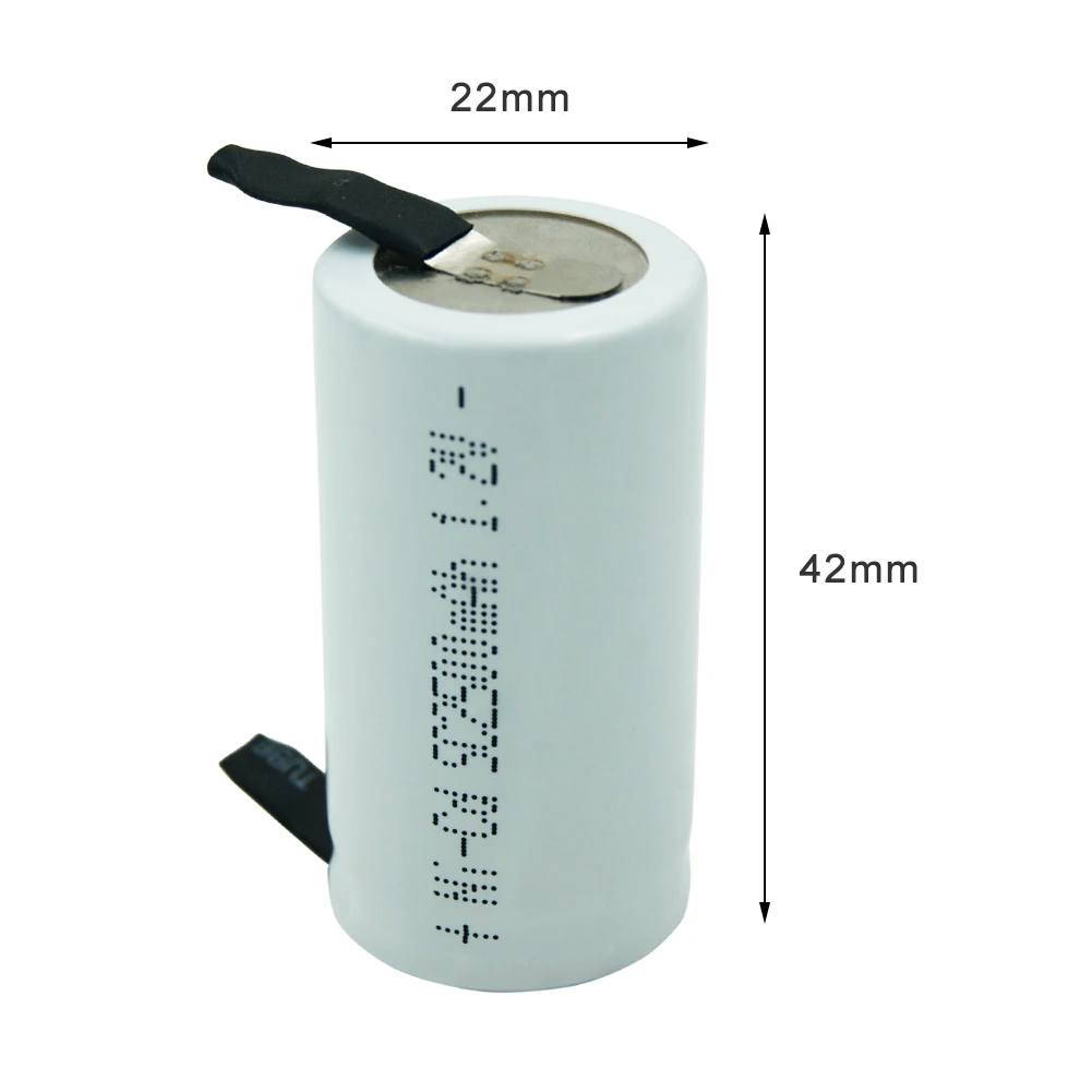 SC 1.2V 2500MAH NICD rechargeable battery SC Sub C ni-cd cell with welding tabs for electric drill screwdriver Real capacity