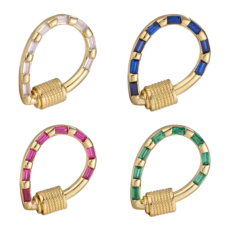 Juya DIY Kreative Medaillon Befestigungen Liefert Schraube Karabiner Anhänger Verschlüsse Zubehör Für Handgemachte Ketten Punk Schmuck Machen – Detail 5