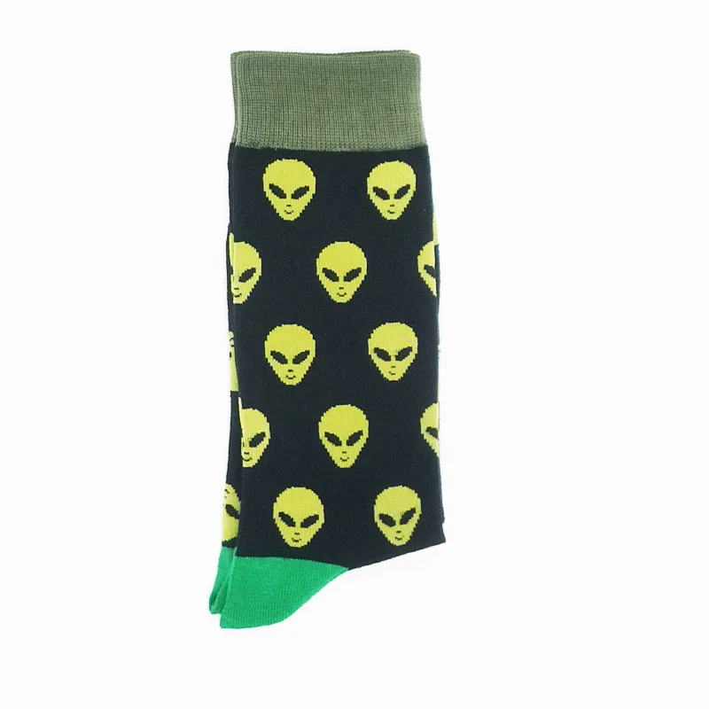 Fashion Cool Food Animal Alien Hip Hop Crew Socks Funny Street Happy Socks Men Harajuku Divertidos Skateboard Chaussette Men