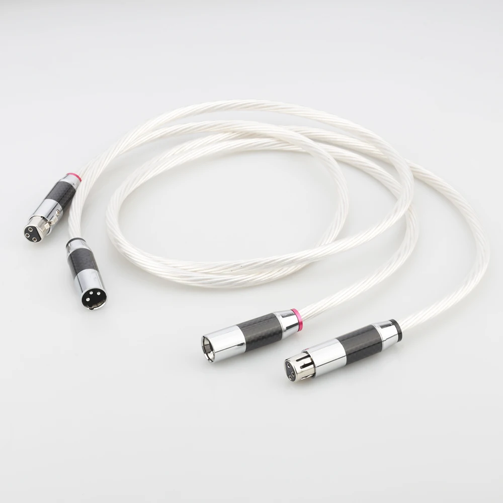 

Audiocrast 7NOCC OCC Silver Plated audio XLR interconnect cable With carbon fiber XLR connector plug