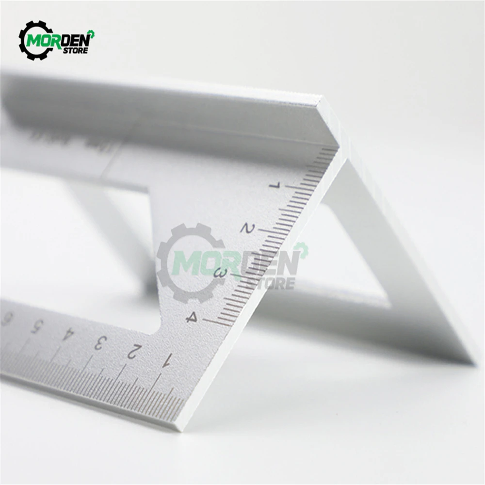 Aluminum Woodwork Scriber T Ruler Multifunction Square 45/90 Degree Gauge Angle Ruler Measuring Woodworking Tool