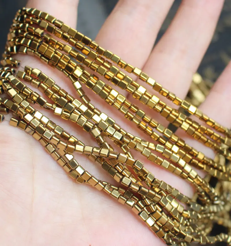 Wholesale 3mmPlated Pyrite Triangle Beads 140pcs per strand,For DIY Jewelry Making !We provide mixed wholesale for all items!