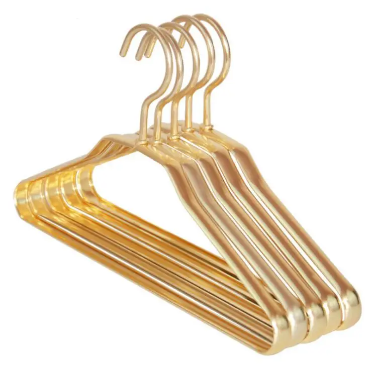 Clothes Hangers Aluminum Metal Luxury Anti-rust Shirts Dress Coat Rack Waterproof Kids Baby Hangers Rack Wholesale