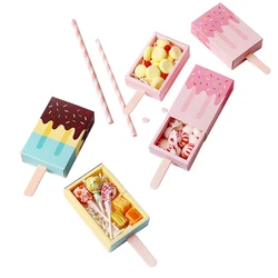 10pcs Ice cream shape Wedding party Favor Box Cartoon treat box  Ice Cream Gift box Baby shower Birthday Party Candy box