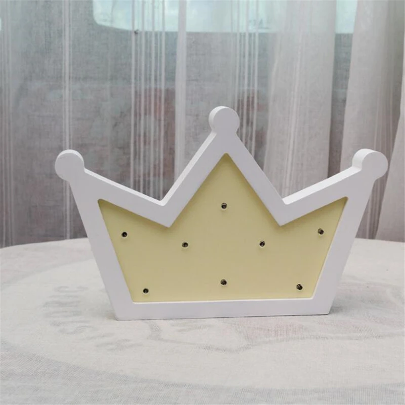 2025 INS Style Wood Crown Model Night Light Warm White Table Light Battery Power New Year And Valentine Day Creative child Gift