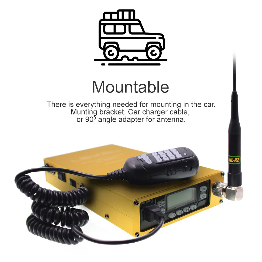 VV-898SP 25W 12000mAh Dual Band 136-174&400-470MHz Mobile Transceiver Leixen VV-898SP Programming Cable