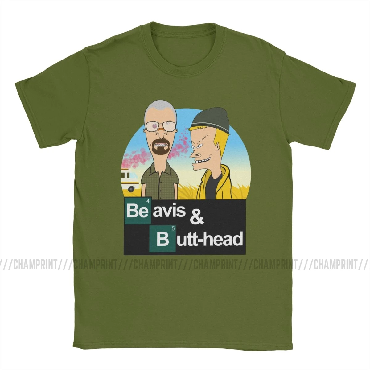 Breaking Beavis Men T Shirts Beavis and Butthead 90s Funny Music Cartoon BB Clothing Novelty Tee Shirt Plus Size T-Shirts