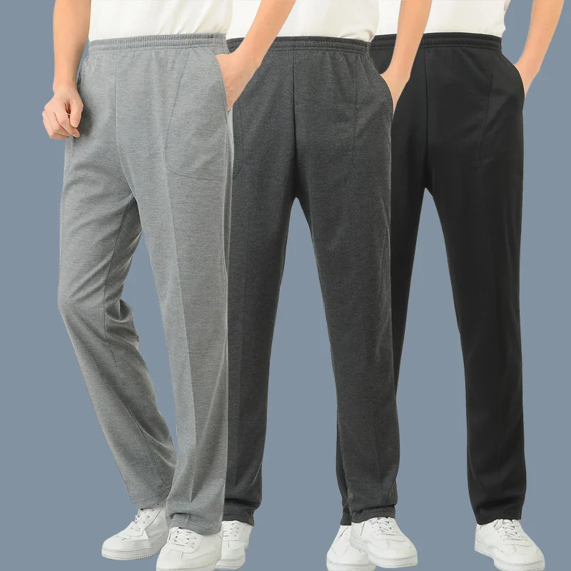 2020 Sport Hosen für Männer Fashion Formal Hosen Dünne Lose Hohe Taille Elastische Taille Lange Hosen Mitte-alter Mann casual Hosen